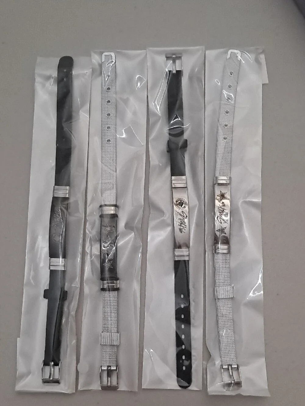 Stray Kids 4 Pack Bracelets with Silver Accents